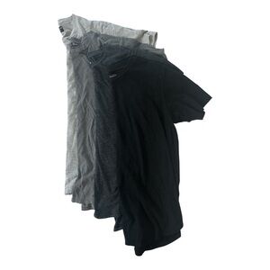 Set of Four (4) Black and Gray Crew Neck Tees (Made in the USA)